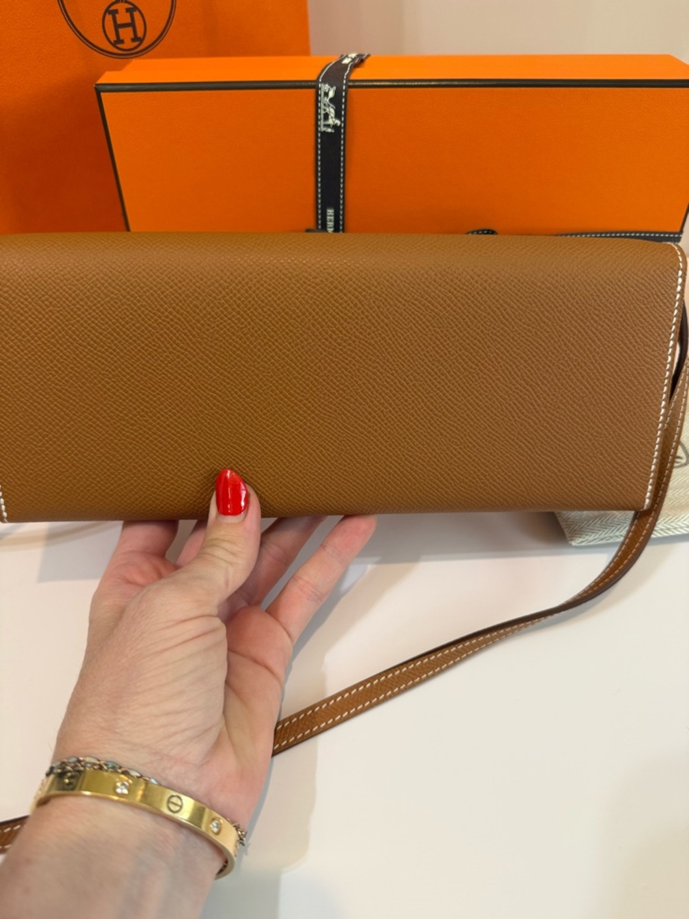 NWT Hermès Maillon To Go Wallet Purse in epsom “gold” chaine d’ancre - Picture 4 of 10